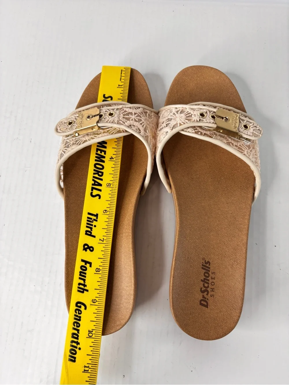 Dr. Scholl's Original Too Mesh Crochet Platform Slide Sandals Sz 8 Anthropology